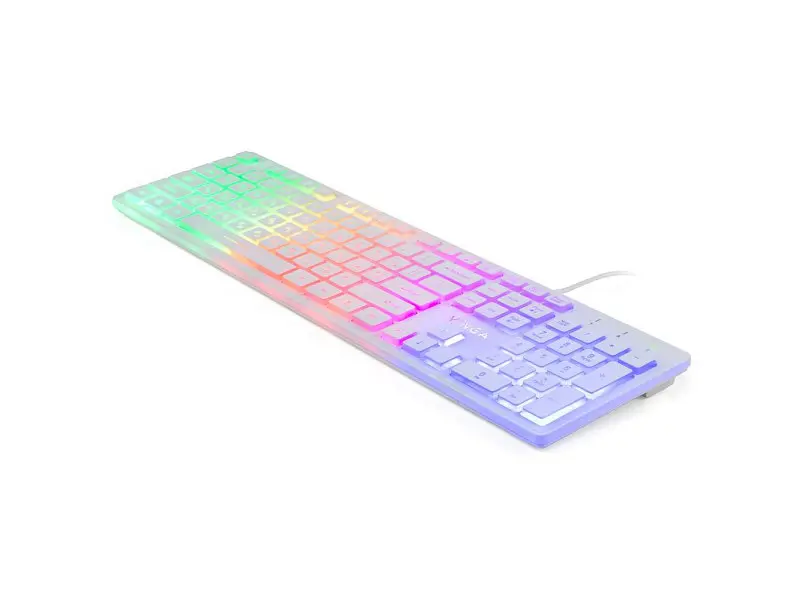 Клавіатура Vinga KB410 White - фото 8