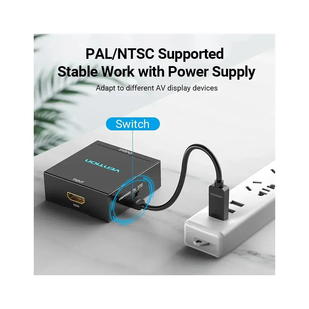 Конвертор HDMI to RCA Metal Type black Vention (AEEB0) - фото 11