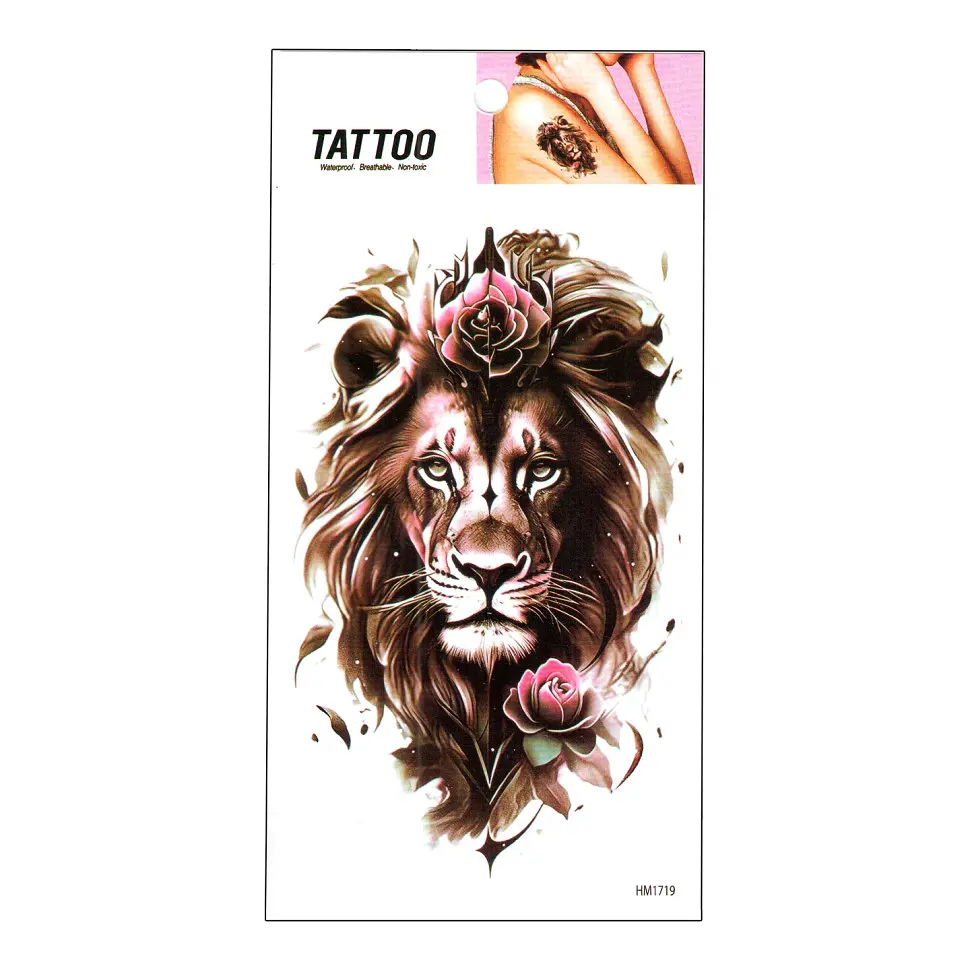 Тимчасове татуювання "Лев Tattoo" Bambi 1020-HM1719
