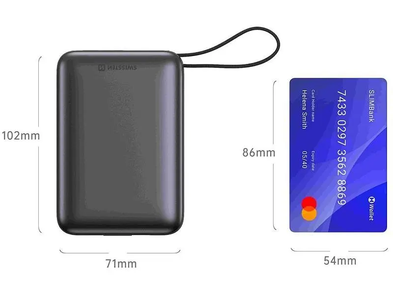 Зовнішній акумулятор (Power Bank) Swissten SPACE 20000mAh Silver (8595217490598) - фото 3