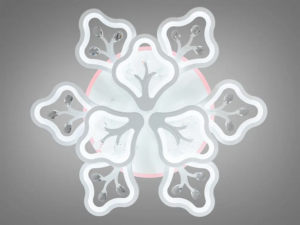 Потолочная LED-люстра с диммером и цветной подсветкой, 150W - фото 2