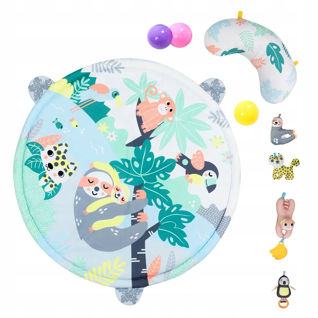 Уцінка. Дитячий розвиваючий килимок Qkids Jungle, блакитний (MAED00005) - фото 5