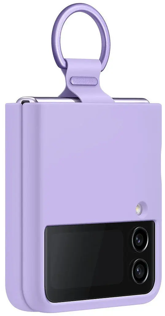 Оригінальний силіконовий чохол Silicone Cover with Ring Samsung Galaxy Flip4 Bora Purple (EF-PF721TVEGUA) - фото 3
