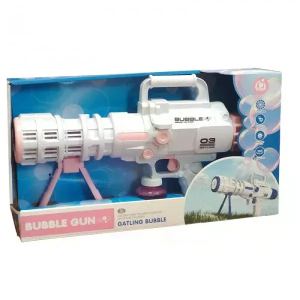 Базука з мильними бульбашками Bazooka Bubble Gun для запуску бульбашок, вулиці, свят і активних ігор - фото 5