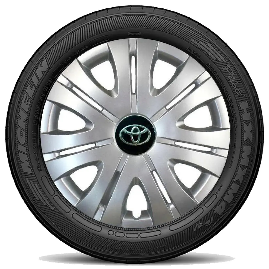 Ковпак колеса з емблемою Toyota SKS408 R16 сірий з логотипом на вибір 4 шт