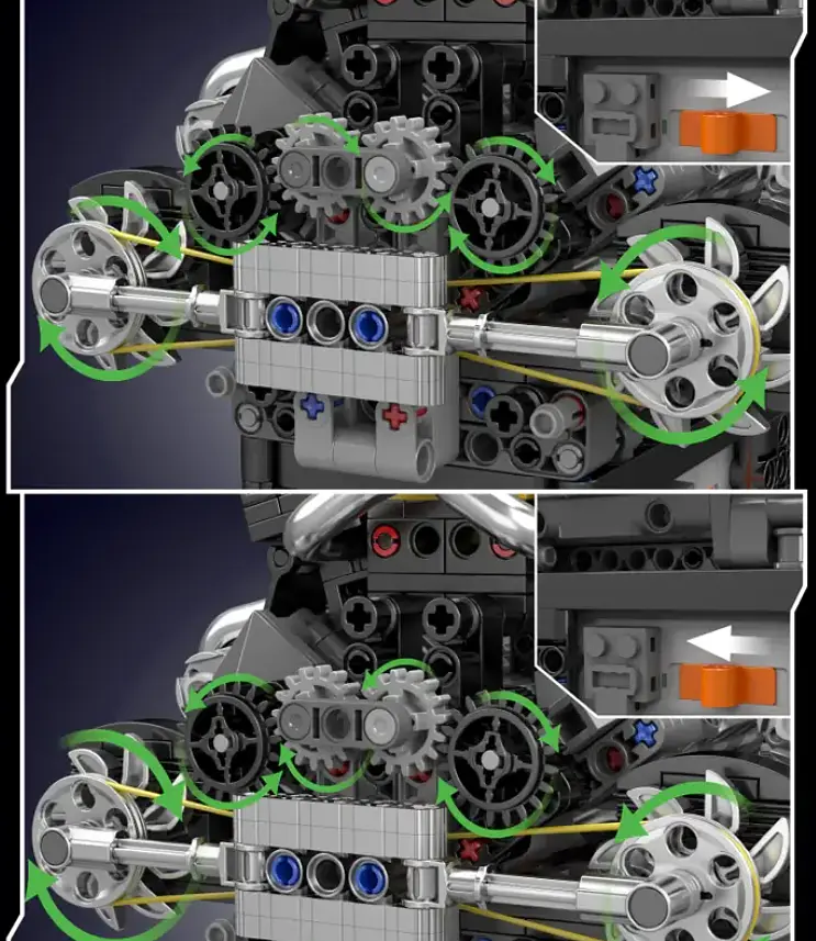 Конструктор двигун Mould King PAGANI Turbocharged V12 Engine моторозований для дітей та дорослих 761 деталей - фото 6