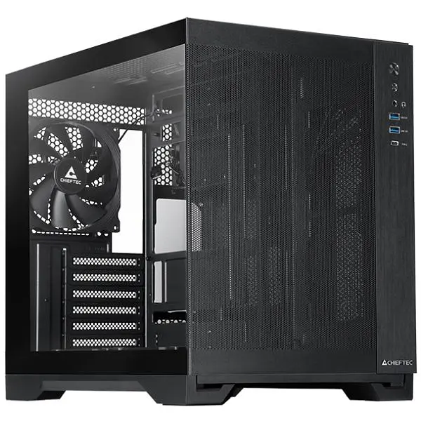 Корпус Chieftec VISIO AIR GM-30B-M-OP ATX, без БЖ, Black (GM-30B-M-OP) - фото 8
