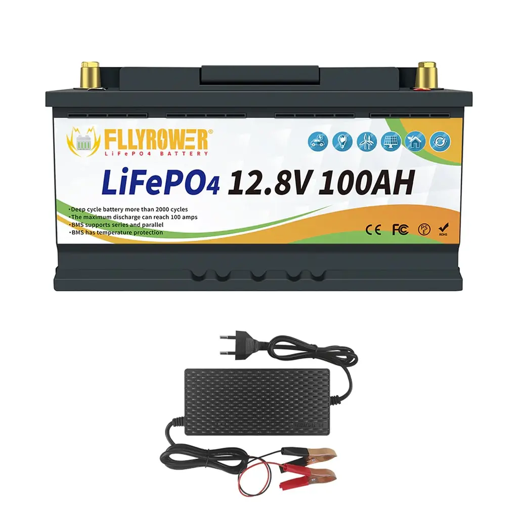 Літій-залізо-фосфатний акумулятор FLLYPOWER 12.8V 100Ah 1280Wh LiFePO4 - фото 2