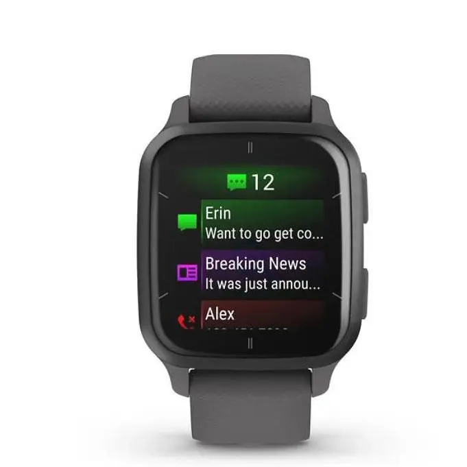 Смарт-годинник Garmin Venu Sq 2 Slate Aluminium Bezel with Shadow Grey Case and Silicone Band (010-02701-10) - фото 6