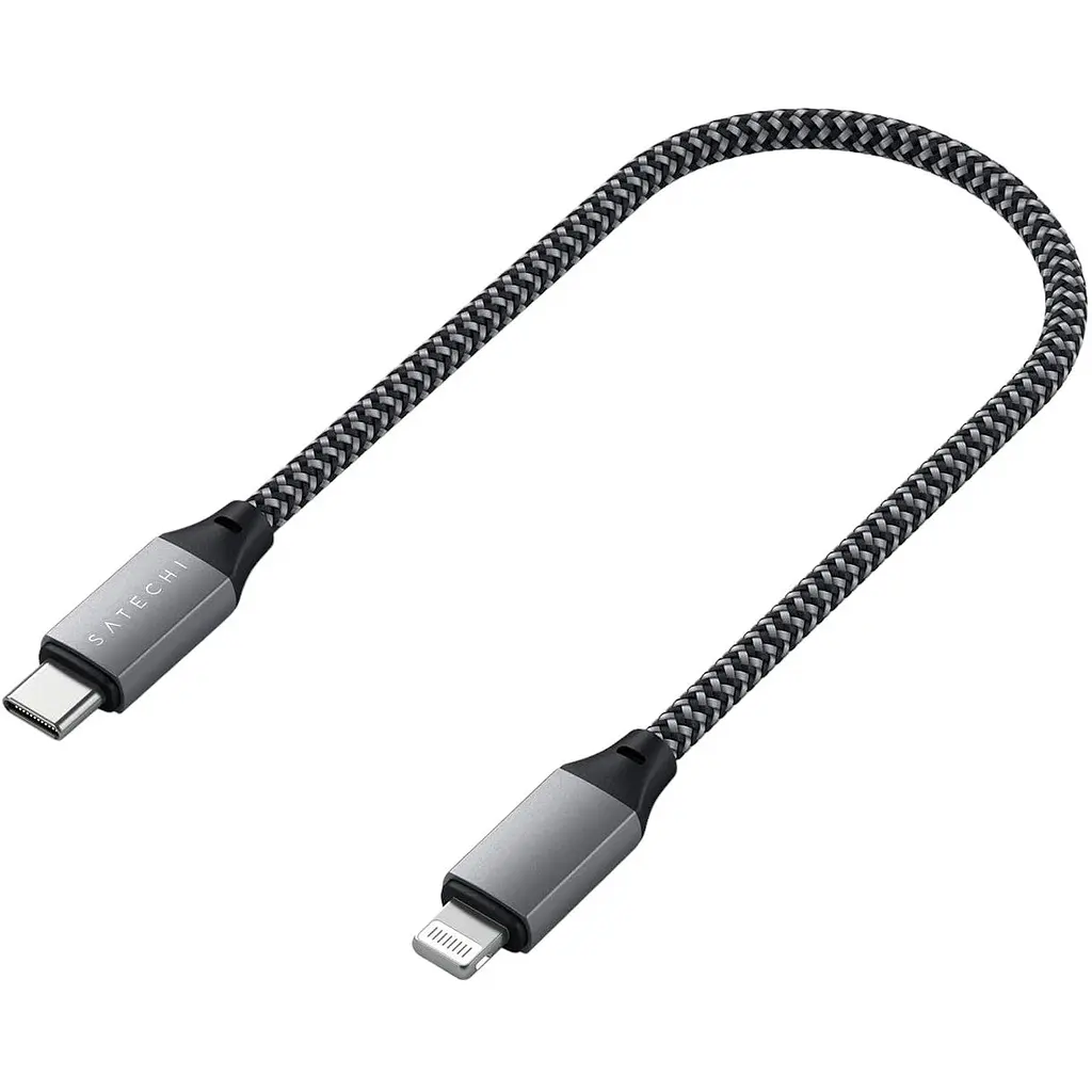 Кабель USB-C to Lightning Satechi Cable Space Gray 0.25 м (ST-TCL10M) - фото 2