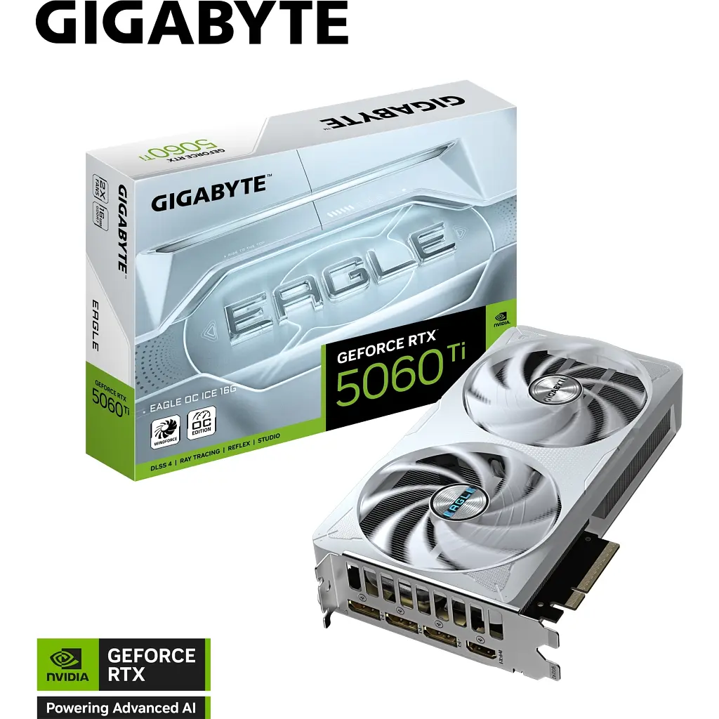 Відеокарта GIGABYTE GeForce RTX5060Ti 16Gb EAGLE OC ICE (GV-N506TEAGLEOC ICE-16GD) - фото 11