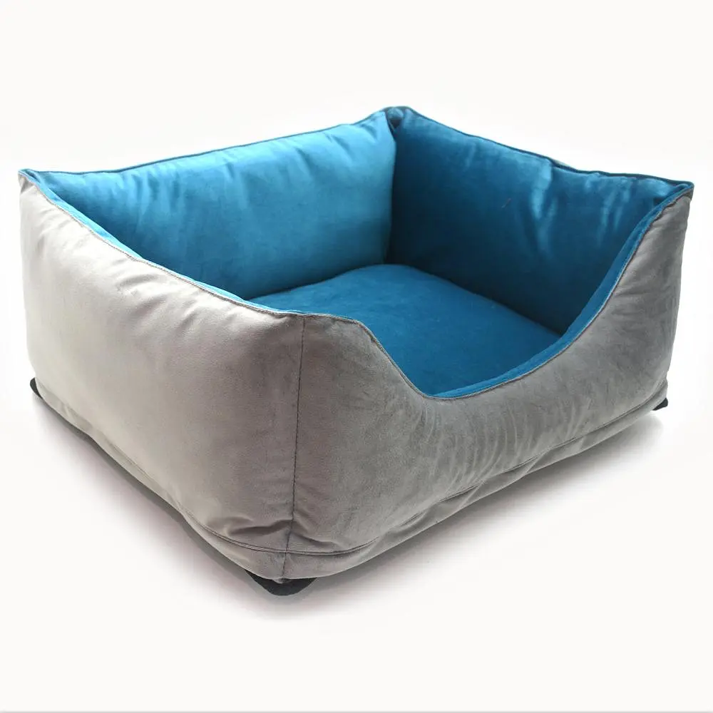 Лежак для котів та собак Zoo-hunt Бартон прямокутний бірюзовий №4 60х80х24 см - фото 2