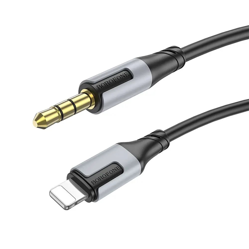 Аудіо кабель Borofone BL19 Lightning – AUX 3.5мм 1 м Black (34362_3340063)
