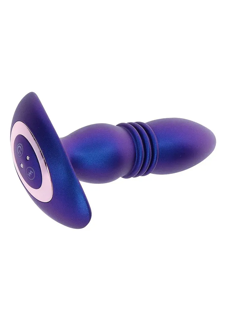 Анальна вiбропробка TOYJOY Thrusting Vibr Plug, 15,5 см, синій - фото 4