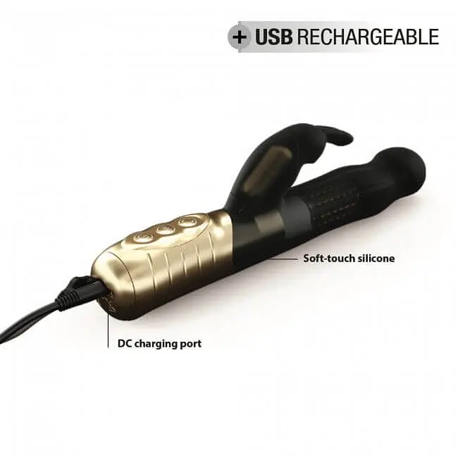 Вібратор-кролик Dorcel Baby Rabbit Gold 2.0 з перловим масажем і голівкою, що обертається. Dorcel SO4068 90557 - фото 4
