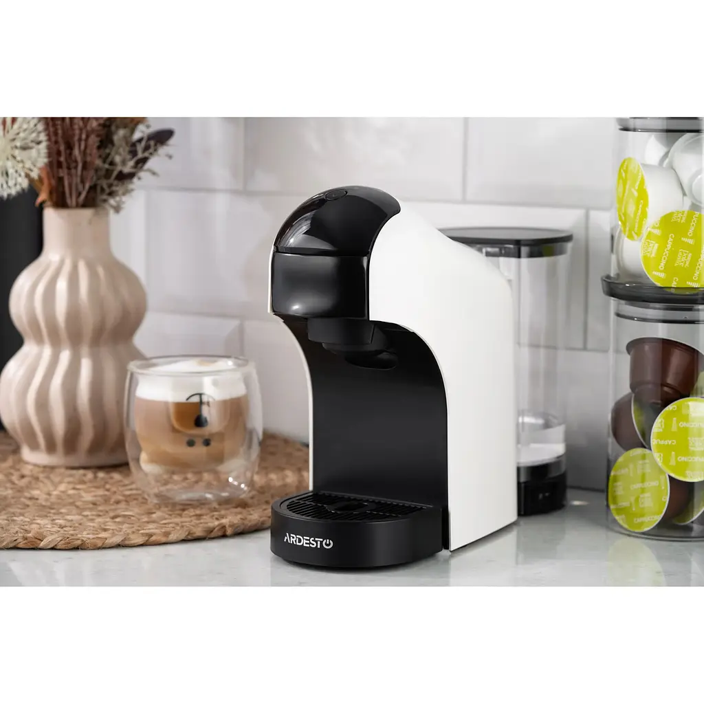 Кавоварка капсульна Ardesto 0.8 л капсули Nespresso, Nescafe Dolce Gusto біла - фото 9