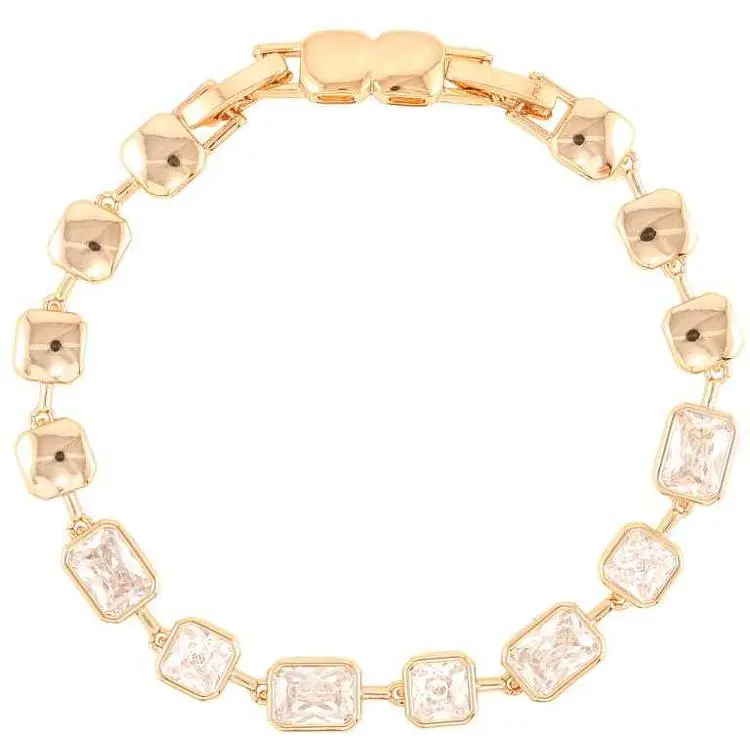 Браслет XUPING Позолота 18K «Доріжка фіанітів» довжина з замком 16,18см х 6мм (251979)