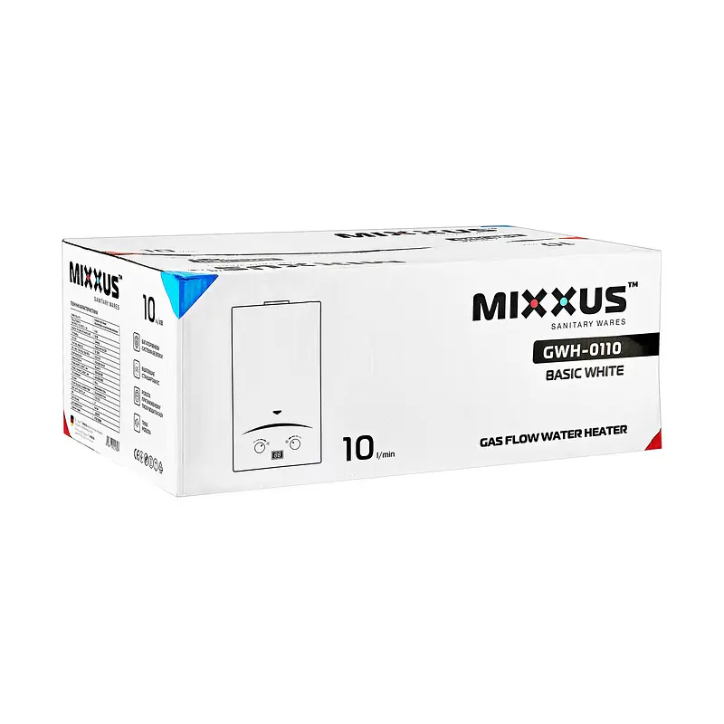 Газова колонка Mixxus GWH-0110 Basic White димохідна 10 л/хв WH0022 - фото 2