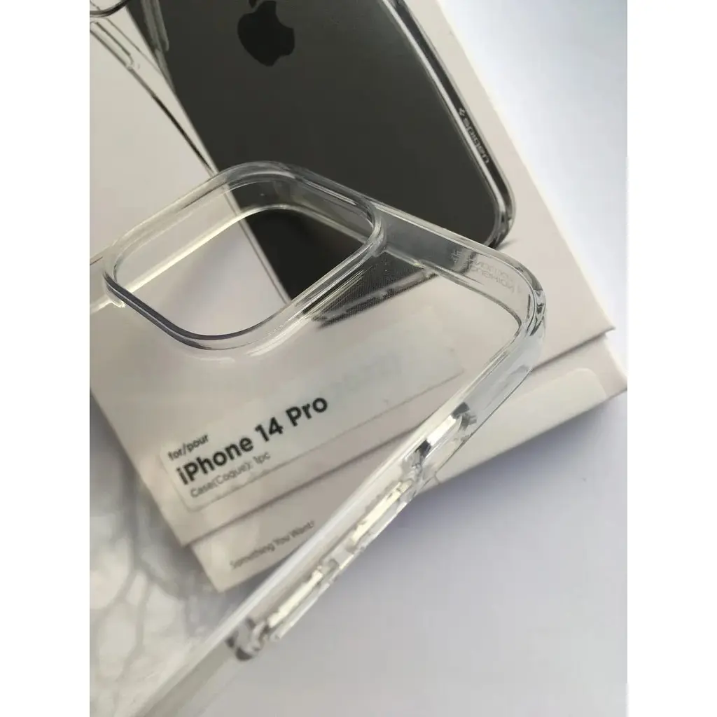 Оригінальний прозорий силіконовий чохол Spigen Liquid Crystal Flex для iPhone 14 Pro Crystal ACS04663 - фото 3
