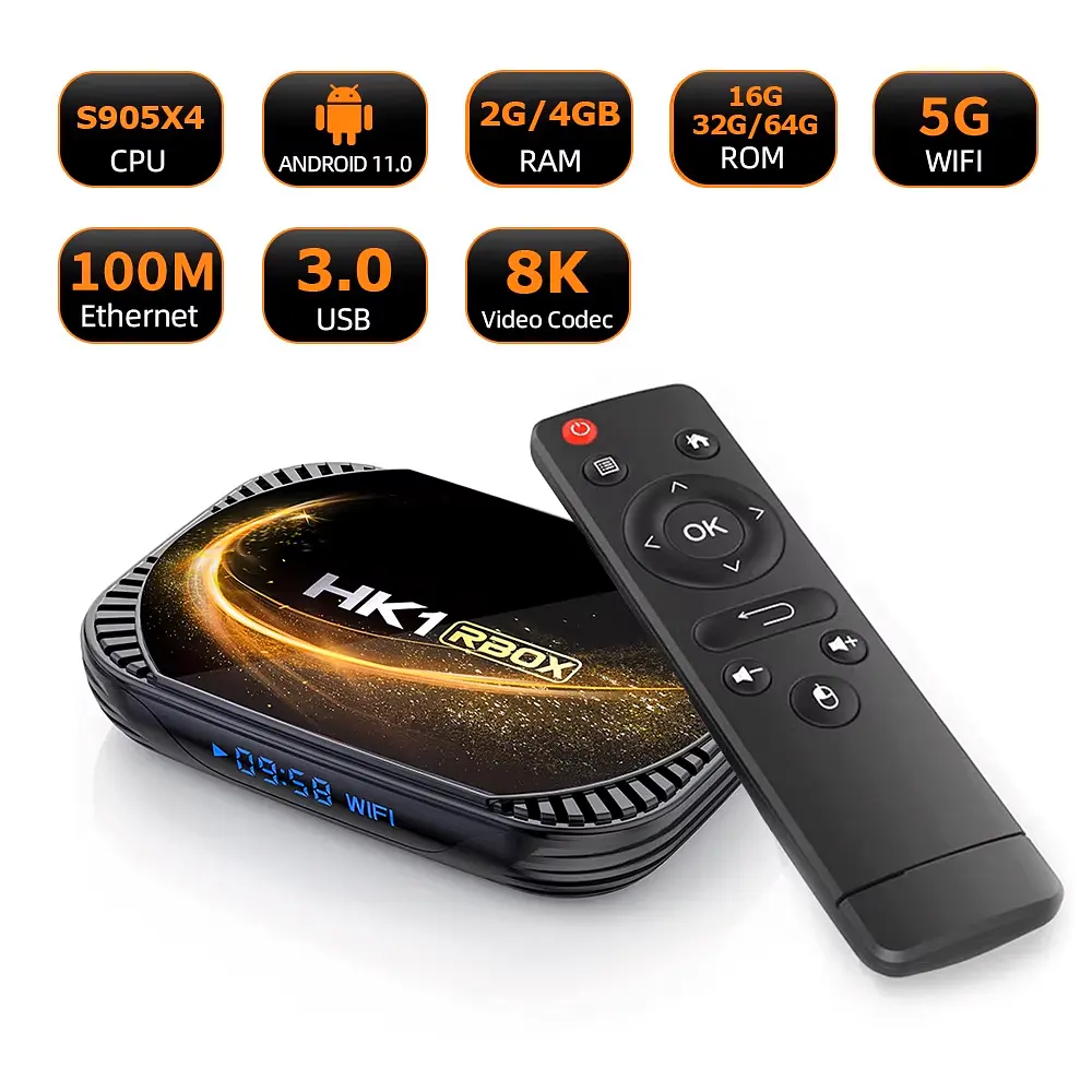 Смарт ТВ приставка HK1 X4S 4/128Gb Amlogic S905X4 Android 11.0 - фото 11