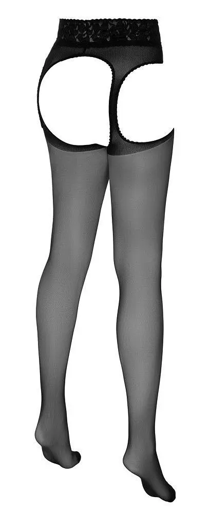 Колготки Cottelli Legwear з вирізами, 3 (чорний) - фото 5
