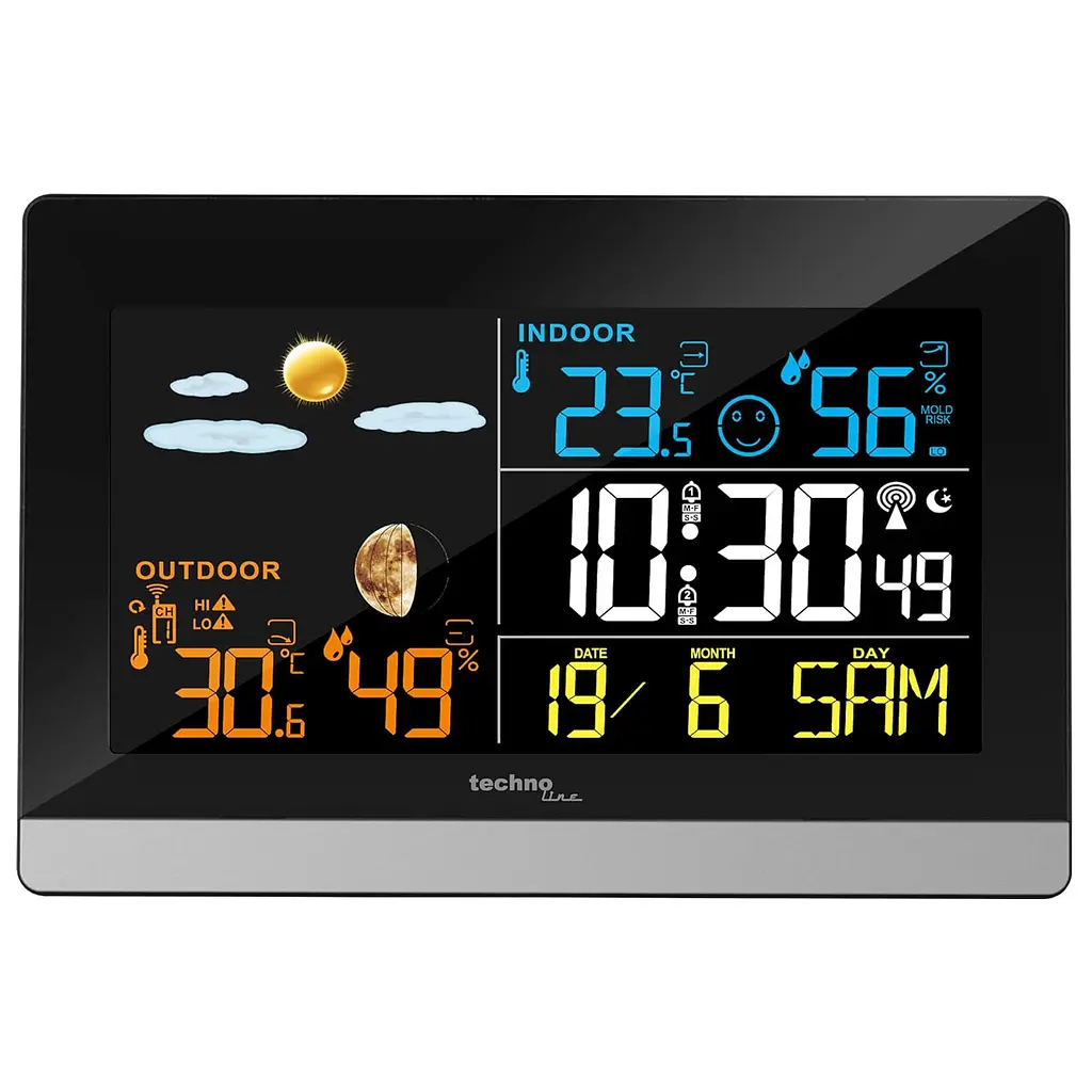 Метеостанція Technoline WS6455 Black/Silver (WS6455), Чорний - фото 3