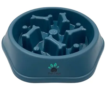 Миска для повільного годування для собак EcoToys пластикова синя 23.5х4.5 см 6881 - фото 5