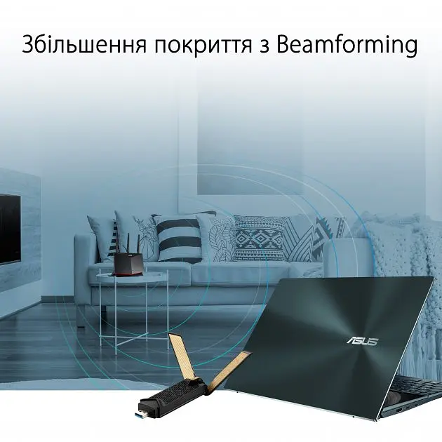 Адаптер WiFi USB-AX56 AX1800, USB Asus teh0017401 - фото 6