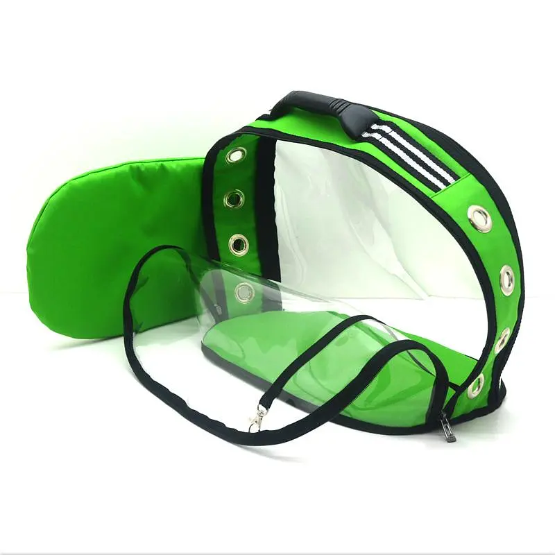 Сумка переноска для малых пород собак и кошек Капсула Zoo-hunt 25х42х32 см зеленая - фото 4