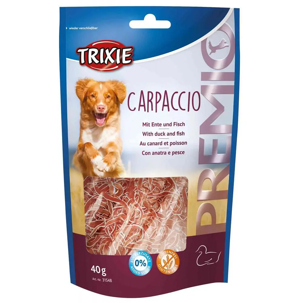 Ласощі для собак Trixie PREMIO Carpaccio 40 г (качка та риба)