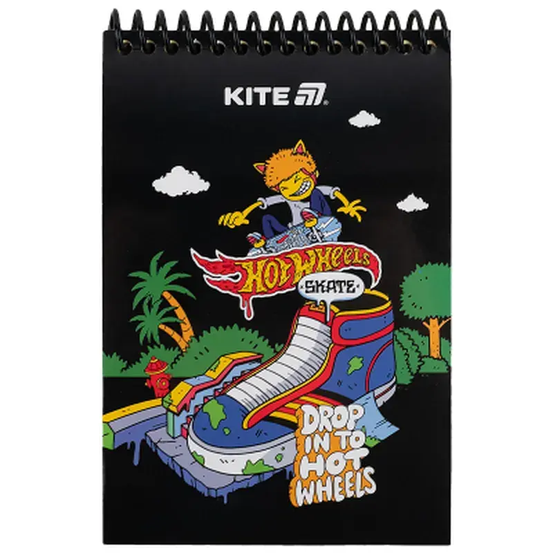 Блокнот Kite на спіралі Hot Wheels А6, 48 аркушів, нелінований (HW25-196-2) - фото 2
