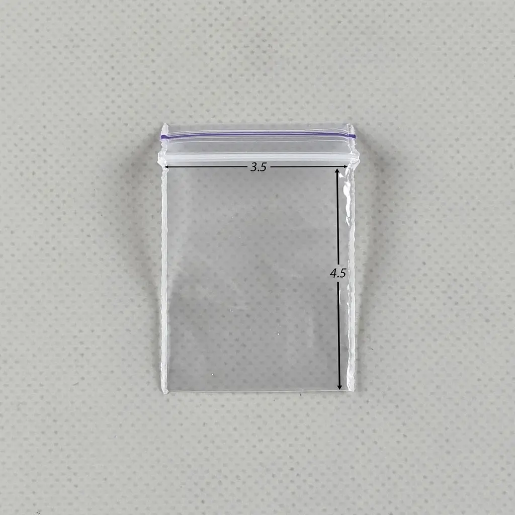 Пакети Zip-Lock прозорі 3,5x4,5 см, 100 шт, поліетиленові пакети із застібкою - фото 2