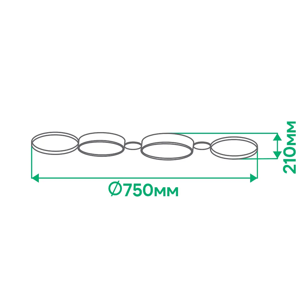 Светодиодная накладная люстра Ardero AL6194-1ARD SCANDY 65Вт белый - фото 2