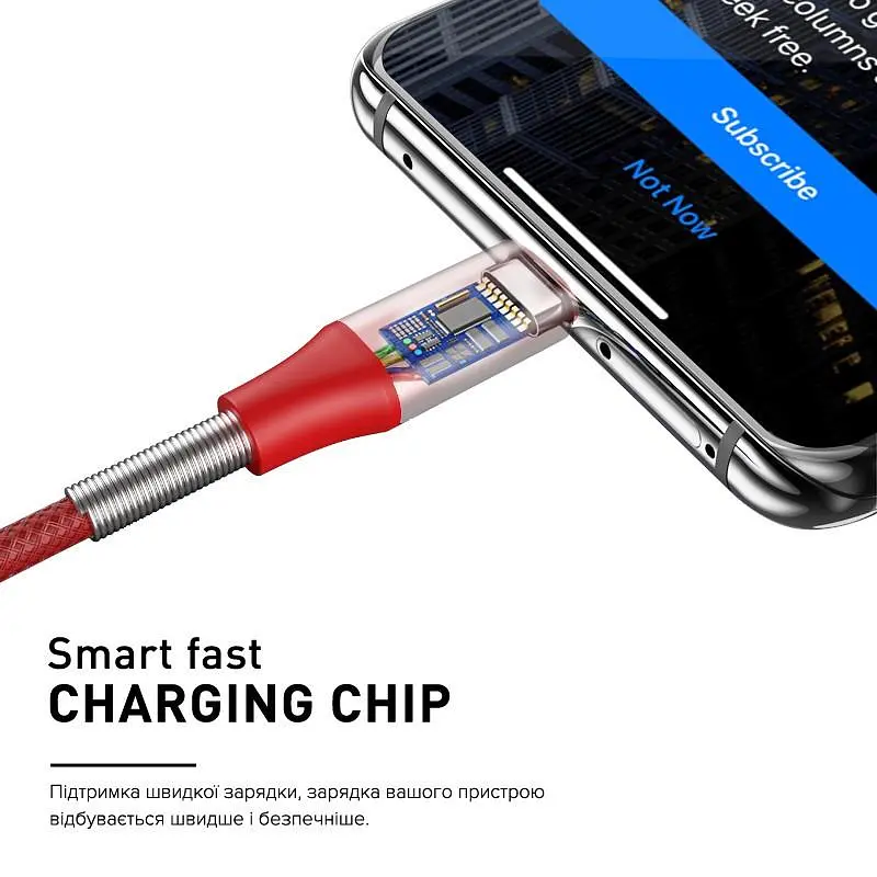 Кабель Luxe Cube Armored USB-Lightning, 1м, червоний (8886668686099) - фото 3