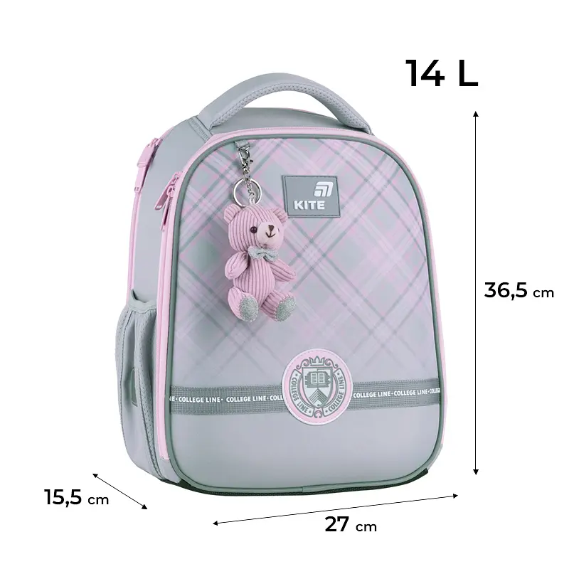 Рюкзак Kite Education каркасный 555 College Line Серый (K26-555S-1) - фото 3
