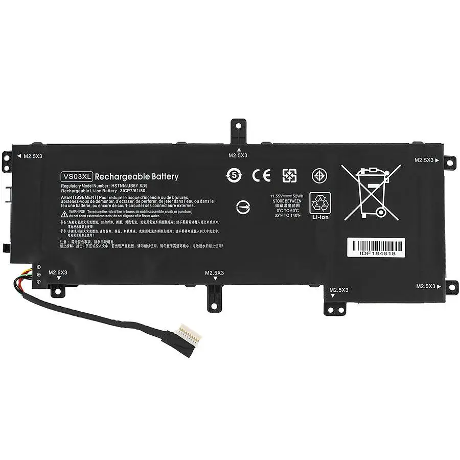 Батарея Hewlett Packard для ноутбука HP VS03XL (Envy 15-AS series) 11 55V 4560mAh 52Wh Чорний - фото 3
