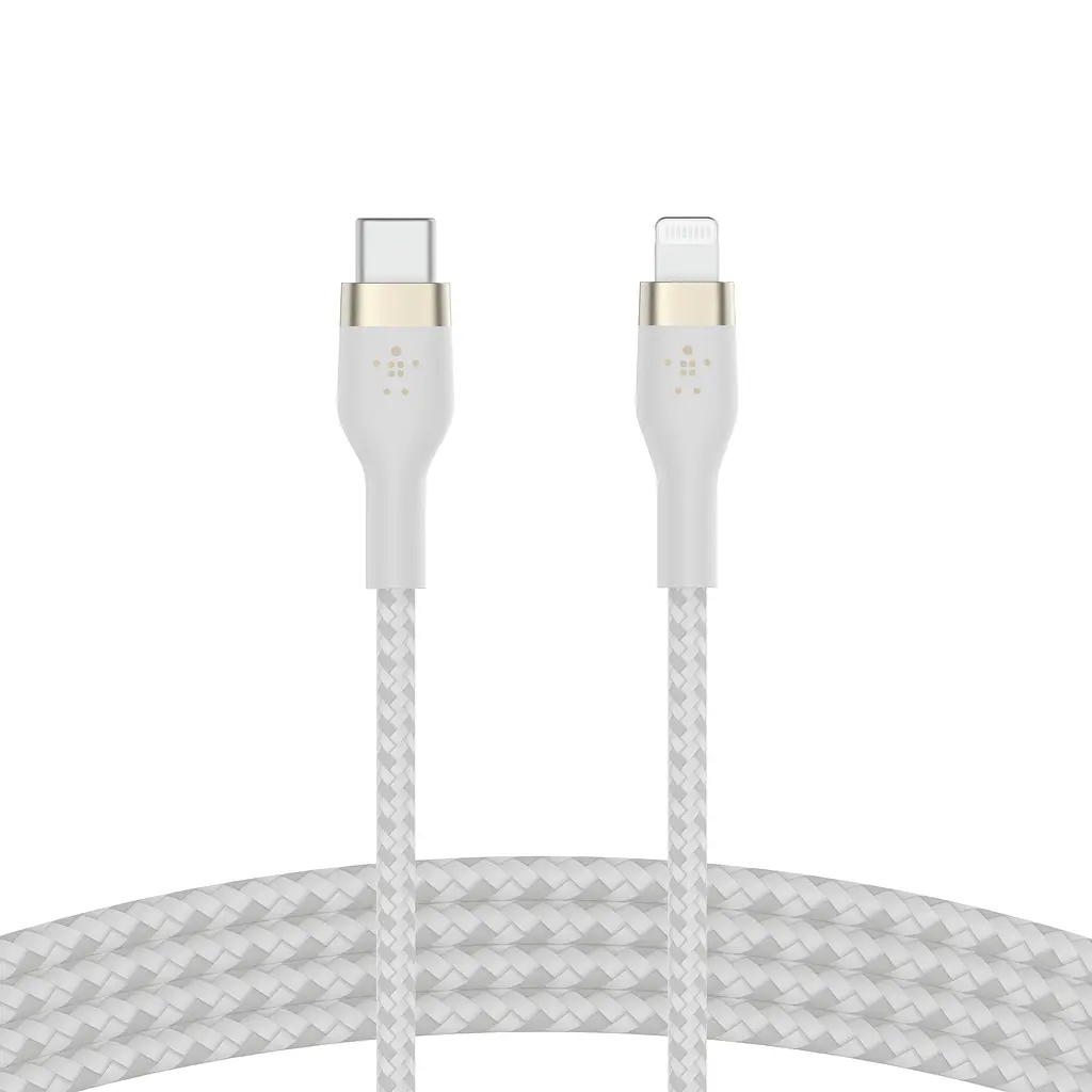 Кабель Belkin USB-C > Lightning заряджання/синхронізації 1м, Type-C, плетений, силіконовий, з ремінц teh0013624 - фото 2