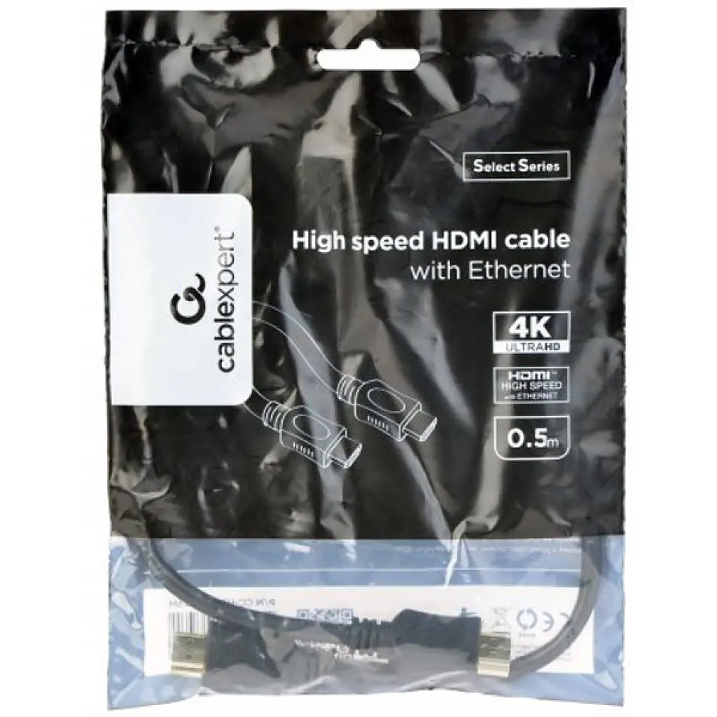 Кабель мультимедійний HDMI M to HDMI M 0.5m V1.4 Cablexpert (CC-HDMI4L-0.5M) - фото 3
