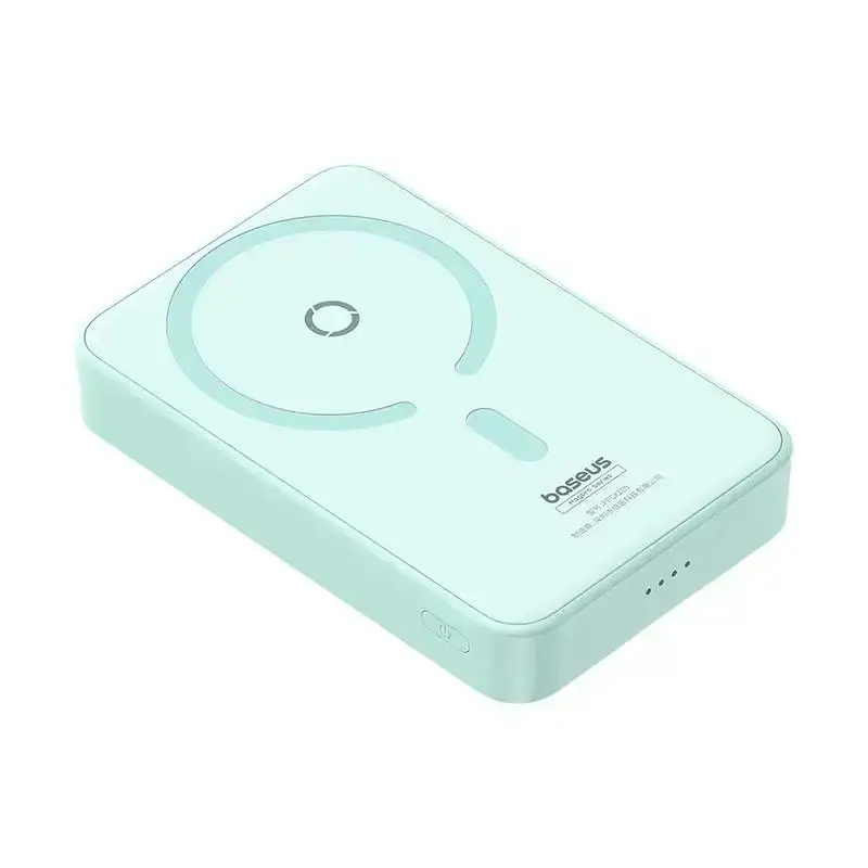 Магнітний павербанк Baseus Magnetic 5000 mAh 20 W з бездротовою зарядкою MagSafe та індикатором заряду блакитний - фото 3