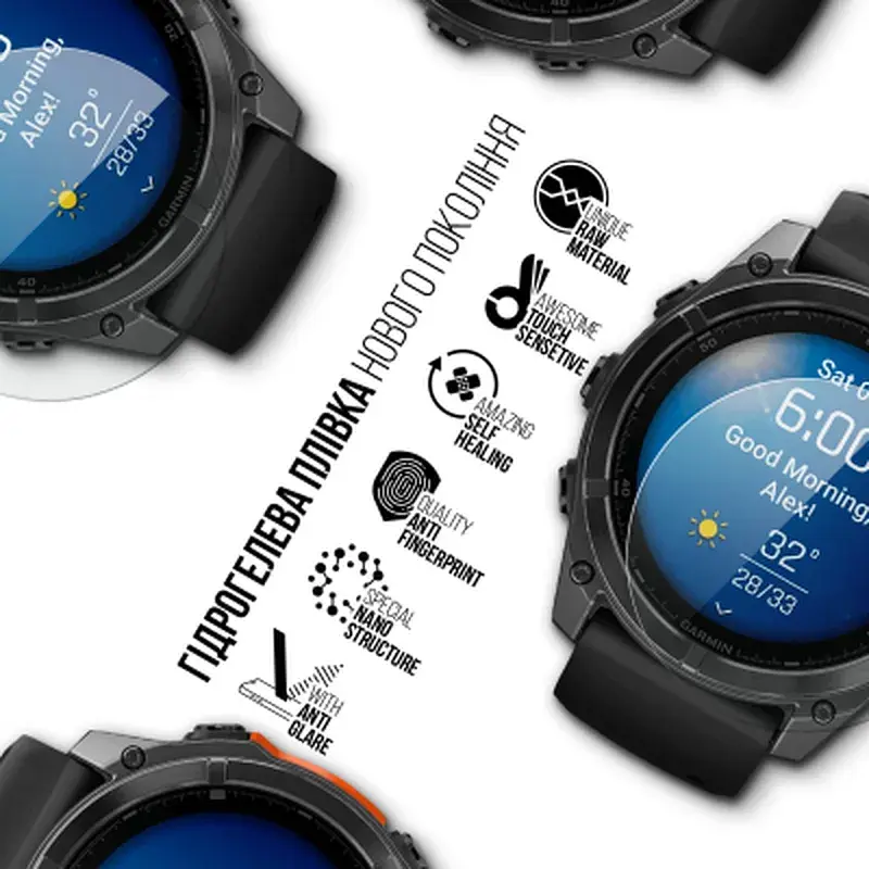 Плівка захисна Armorstandart Matte hydrogel Garmin Fenix 8 51mm 6 pcs (ARM92011) - фото 2