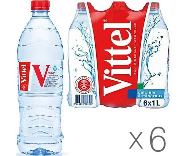 Vittel, 1 л, Упаковка 6 шт., Вітель, Вода мінеральна негазована, ПЕТ - фото 3