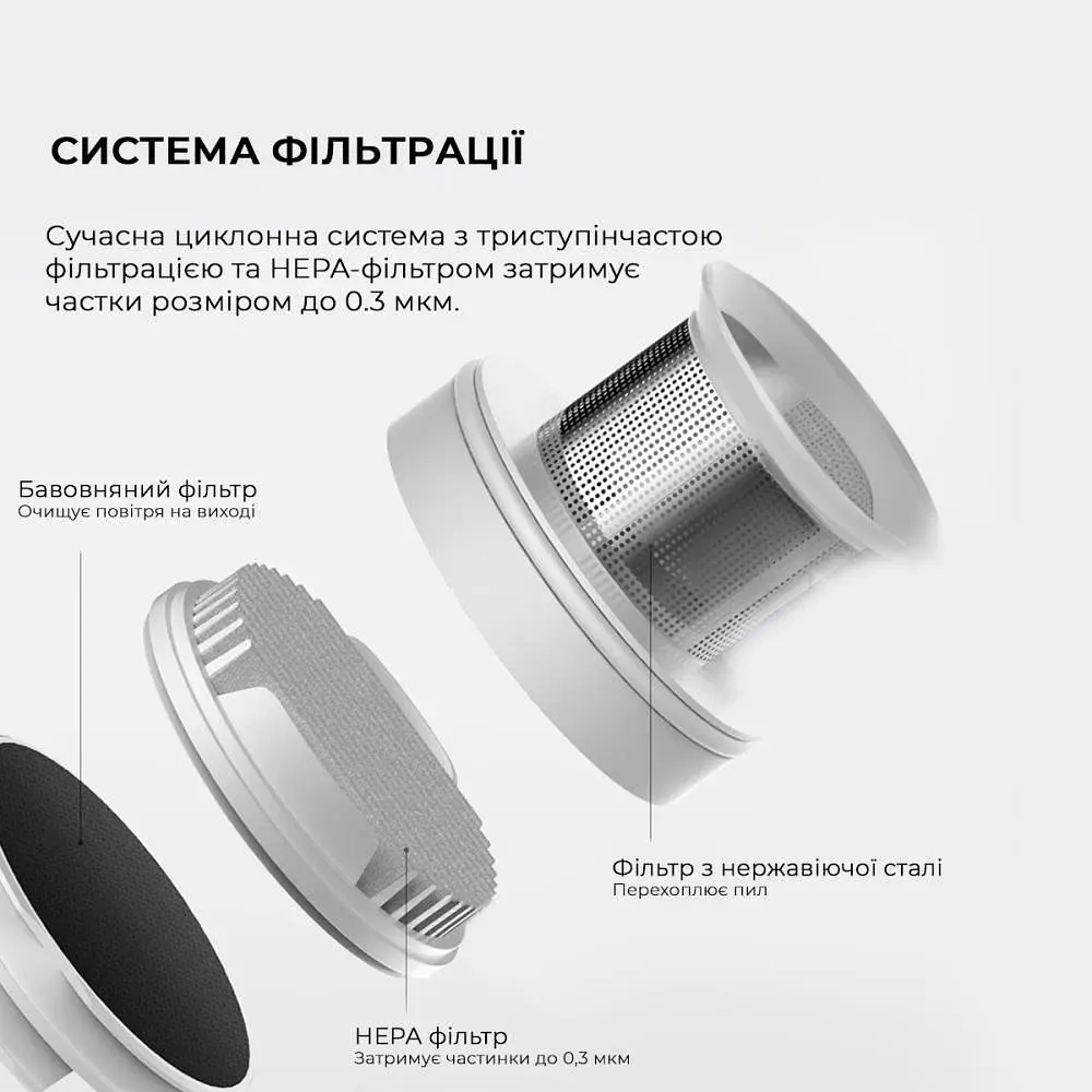 Ручний пилосос Xiaomi Deerma Vacuum Cleaner Blue (DX1000W) - фото 9