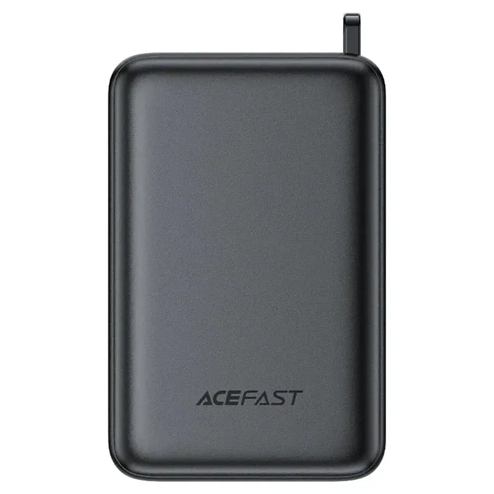 Батарея універсальна Acefast 20000mAh 22,5W PD, QC/3.0 USB-A+USB-C In/Out,build-in cable M14 Black (6974316283966) - фото 5