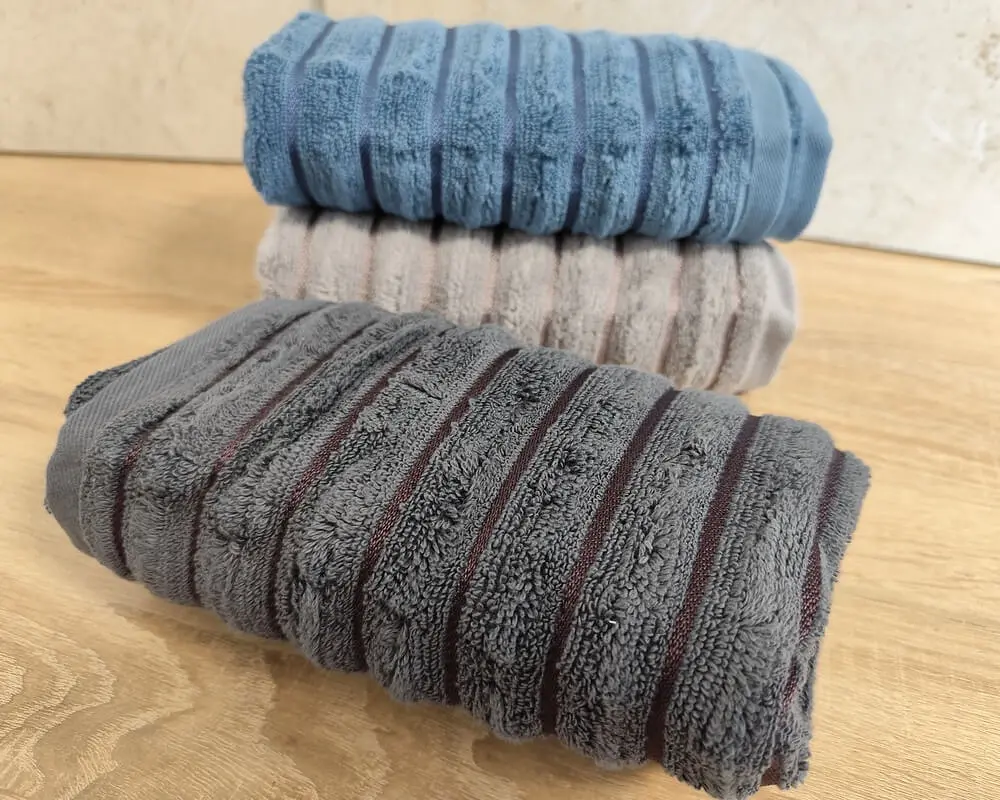 Набір махрових турецьких рушників Zeron 3 штуки 50х90 Microcotton Dalgali Desen - фото 4