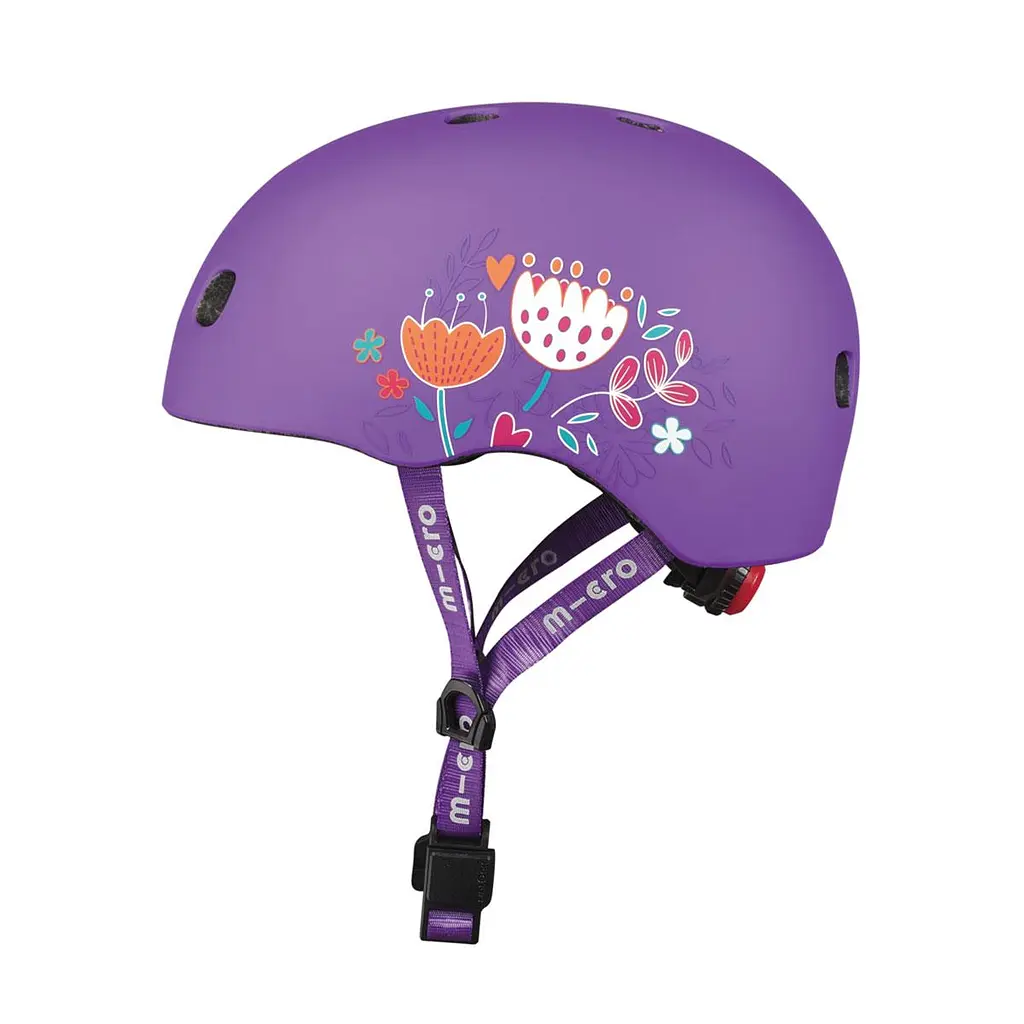 Захисний шолом MICRO - ФІОЛЕТОВИЙ З КВІТАМИ (52-56 cm, M) Micro AC2138BX
