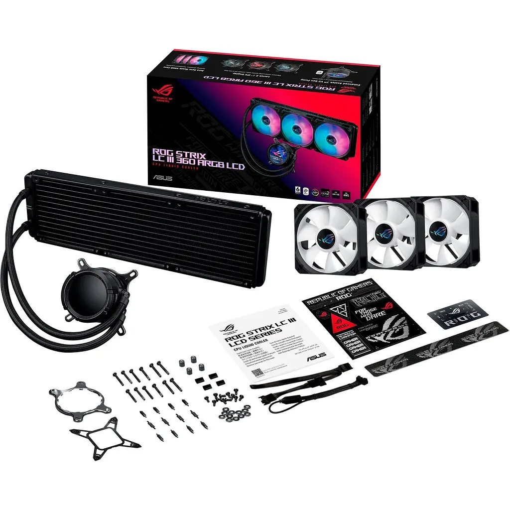 Система водяного охлаждения Asus ROG Strix LC III 360 ARGB LCD Black (90RC00W1-M0UAY0) - фото 13