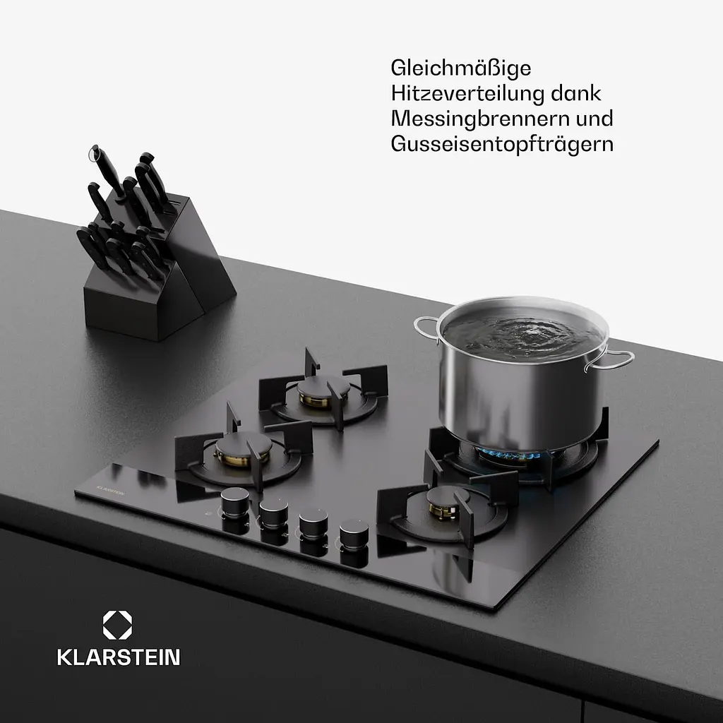 Варильна поверхня газова Klarstein Goldflame Nano (10046682) - фото 4