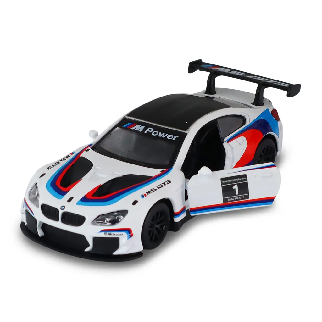 Автомодель інерційна BMW M6 GT3 біла з дверима 250408