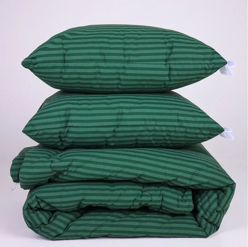 Набір MirSon №1001 Сolor Fun Line Stripe Emerald EcoSilk 200 х 220 см смарагдовий (2200010867534) - фото 4