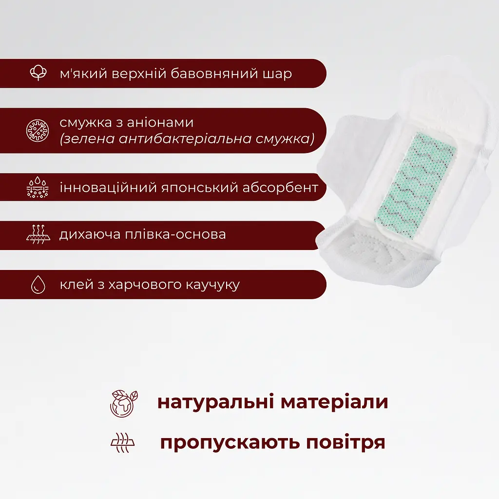 Міні денні жіночі натуральні гігієнічні прокладки FEEL FINE (для місячних) - фото 3